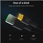 Cable Green Cell Ray USB-A - microUSB Yellow LED 120cm with support for Ultra Charge QC3.0 fast charging