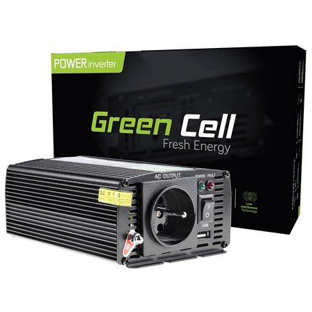 Green Cell ® Voltage Car Inverter 24V to 230V, 300W / 600W