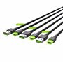 Set 3x Green Cell GC Ray USB-C 120cm Cable with green LED backlight, fast charging Ultra Charge, QC 3.0