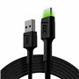 Cable Green Cell Ray USB-A - USB-C Green LED 200cm with support for Ultra Charge QC3.0 fast charging 