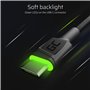 Cable Green Cell Ray USB-A - USB-C Green LED 200cm with support for Ultra Charge QC3.0 fast charging 