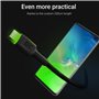 Cable Green Cell Ray USB-A - USB-C Green LED 200cm with support for Ultra Charge QC3.0 fast charging 