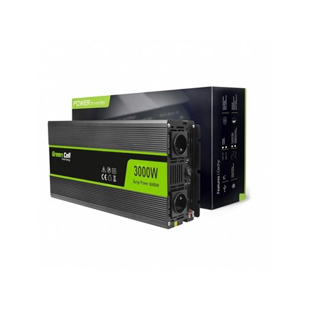 Green Cell ® Voltage Car Inverter 12V to 220V, 3000W/6000W