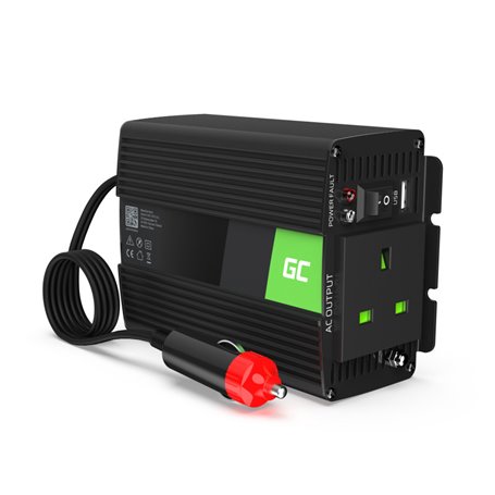 Green Cell Power Inverter 24V to 230V 150W/300W Pure sine wave UK PLUG