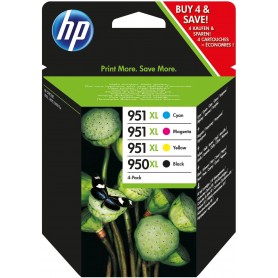 HP 950XL/951XL HP 950XL Black/951XL Cyan/Magenta/Yellow 4-pack Original Ink Cartridges